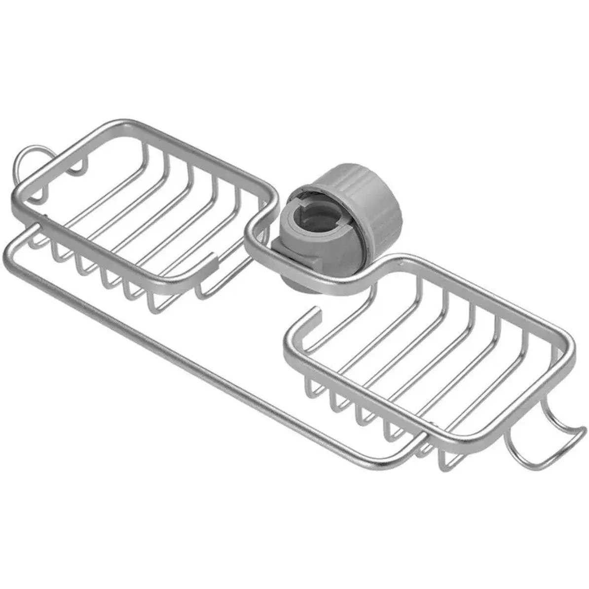Multifunctional Faucet Shelf Kitchen Storage Sink Draining Basket Household Rack - Silver Multifunctional Faucet Shelf Kitchen Storage Sink Draining Basket Household Rack - Silver
