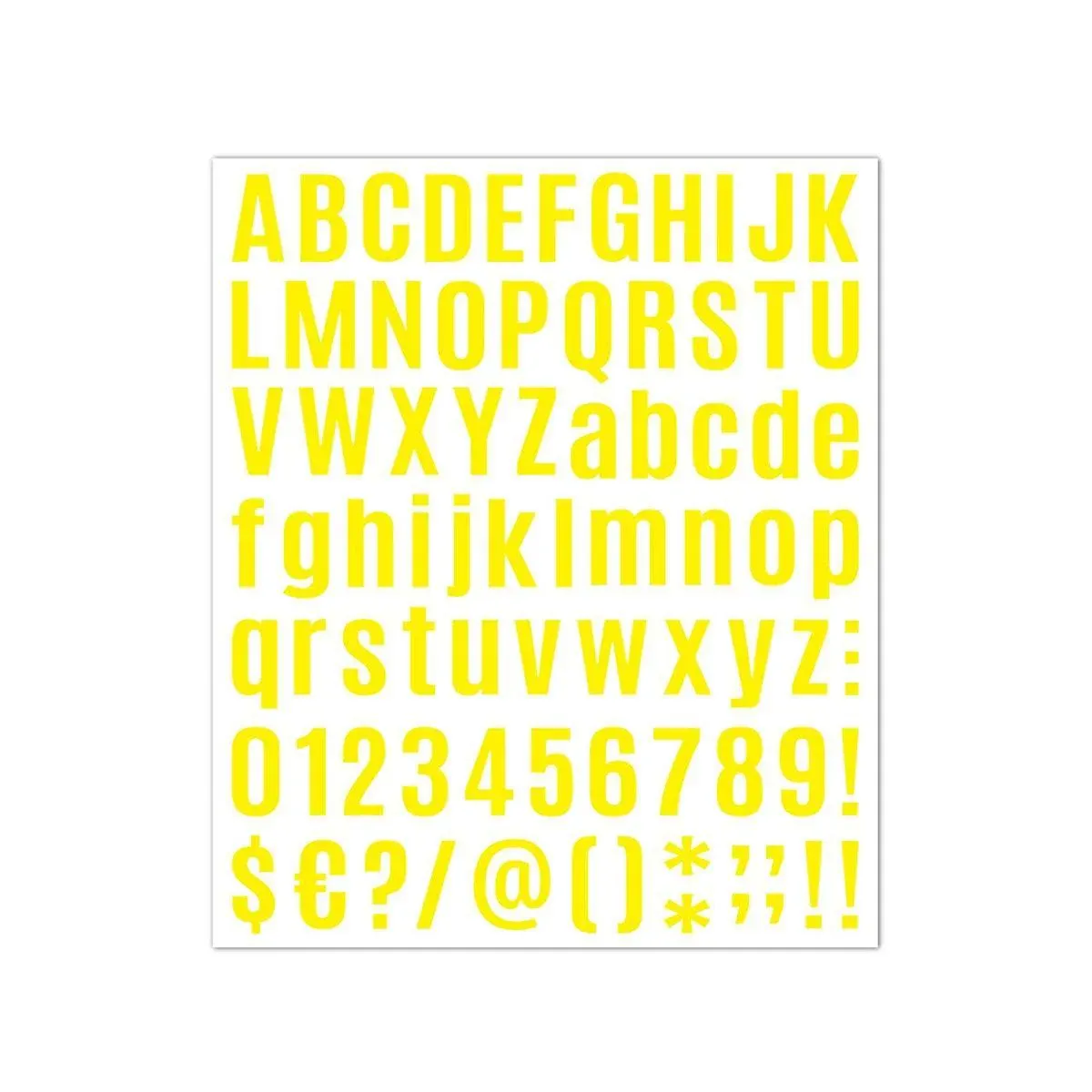 10pcs Letter Stickers Colorful DIY Scrapbooking Water Bottle Greeting Cards - Yellow