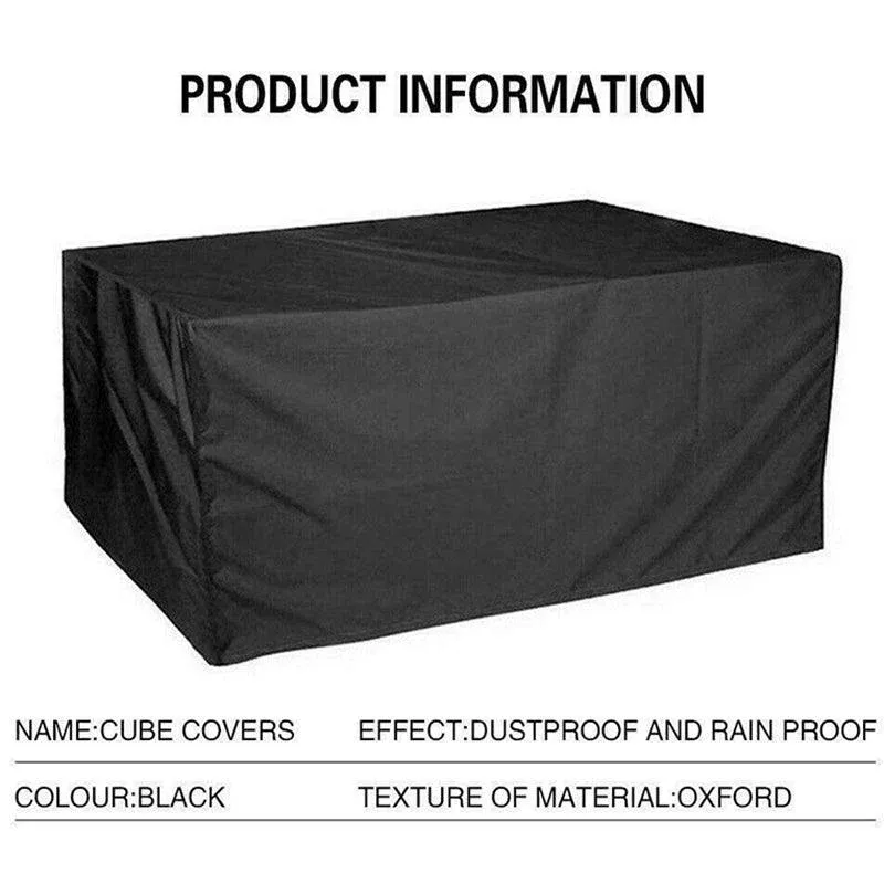 Waterproof Outdoor Furniture Cover Garden Patio Rain Uv Table Protector Chair - 123*123*74
