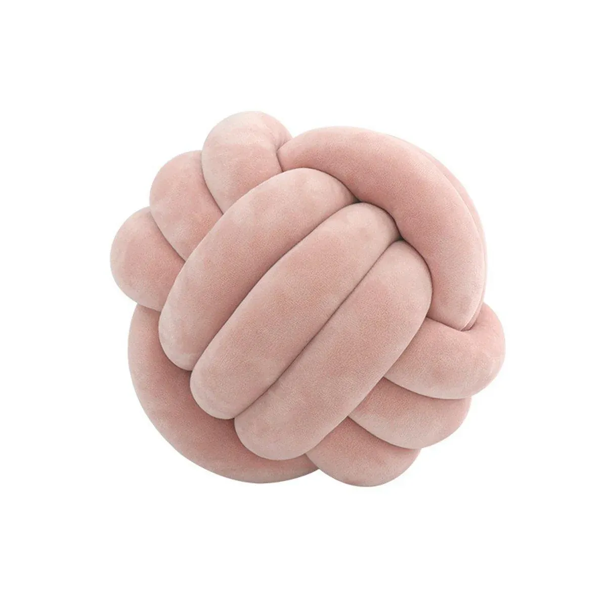 Three-Strand Braided Round Pillow Sofa Cushion Decorative Pillow for Living Room - Pink