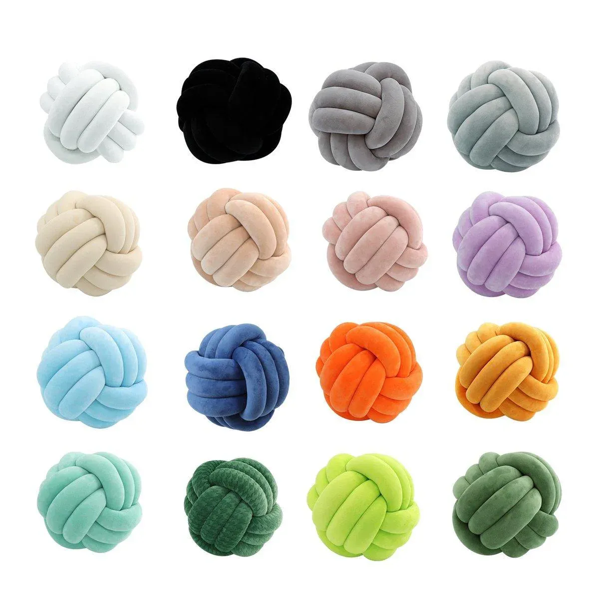 Three-Strand Braided Round Pillow Sofa Cushion Decorative Pillow for Living Room - Light Khaki