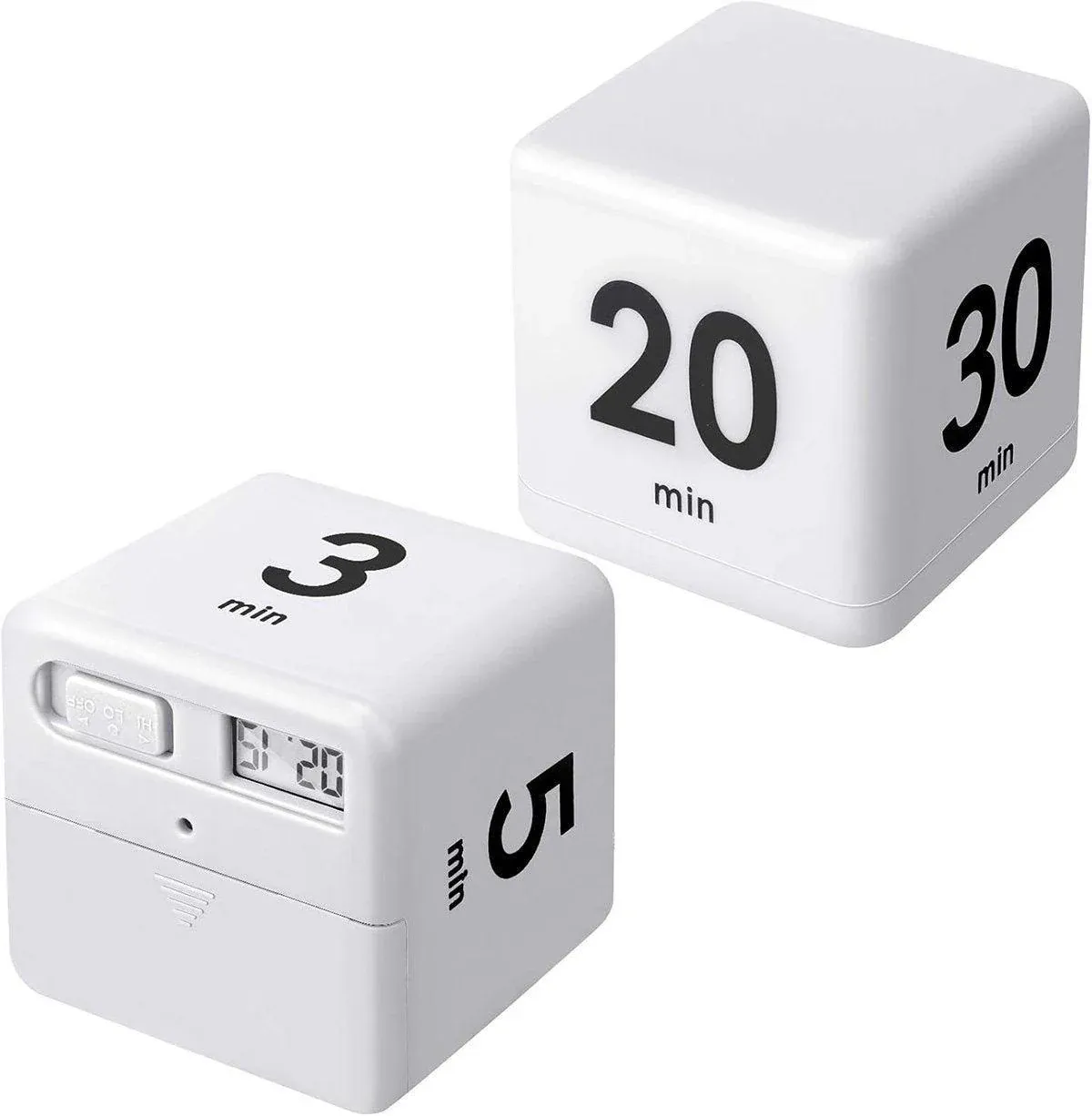 Cubic Timer for Students Time Management Study Exercise Reminder Tool Adjustable - 15-20-30-60
