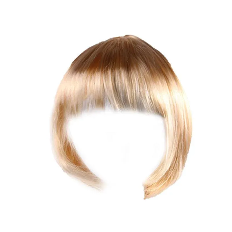 Short Bob Wig with Bangs for Women Synthetic Cosplay Party Hair in 14 Colours - Light Gold