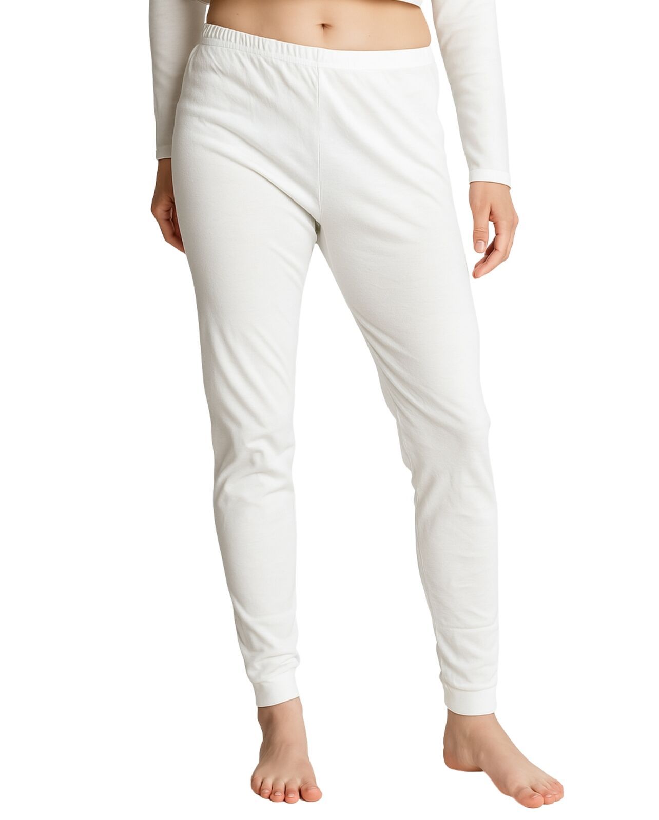 Womens Merino Wool Long Janes Thermal Underwear Layer Thermals Leggings Pants - Beige - 16-18