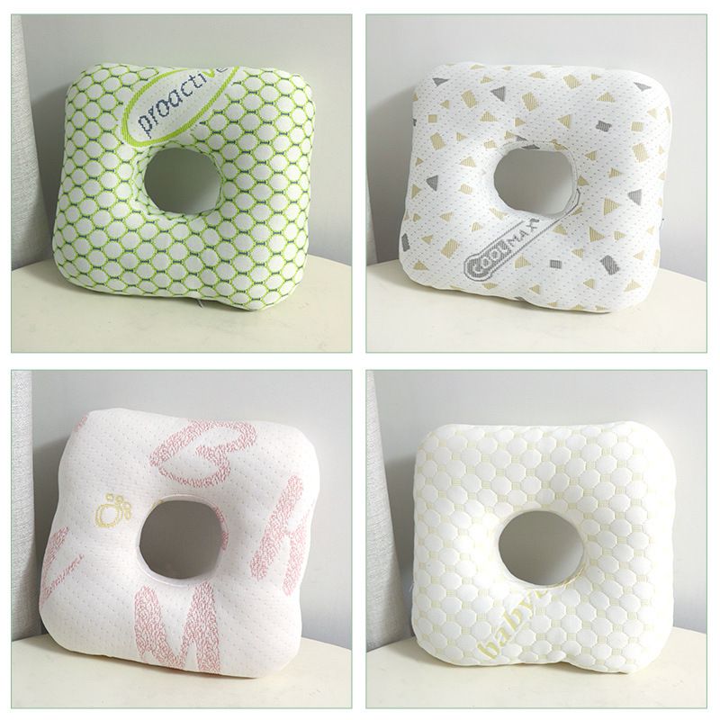 Light Gold Ear Piercing Pillow - Soft Side Sleeper Cushion with Hollow Center for Pressure Relief