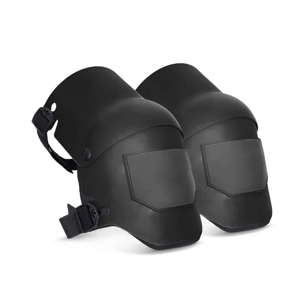 Black Professional Grade TPU Construction Knee Pads Wear-Resistant Shock Absorbing Foldable Design for Local Engineering Projects and Site Safety (1 Pair)