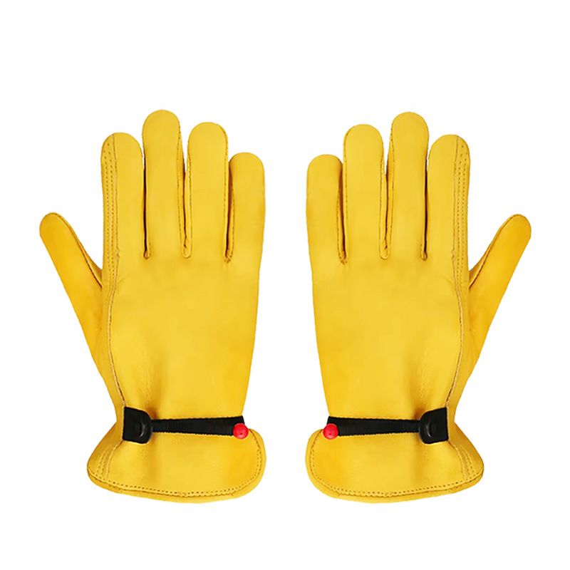 Size XL Golden Yellow Top-Grain Cowhide Protective Work Gloves
