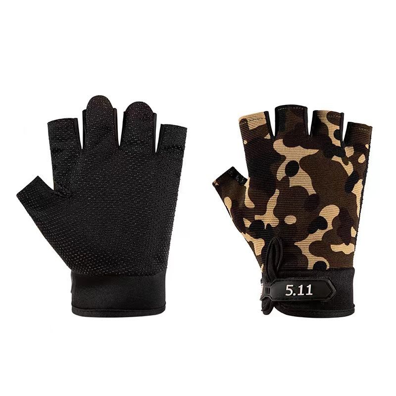 Camouflage Tactical Half Finger Gloves with Hard Knuckle Protection - Non-Slip Breathable Combat Gloves for Men and Women Camouflage Tactical Half Finger Gloves with Hard Knuckle Protection - Non-Slip Breathable Combat Gloves for Men and Women