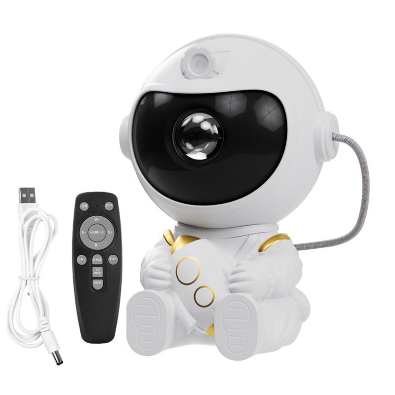 USB Powered Astronaut Nebula Projector & Starry Night Ambient Light with Small Rocket Accents - 8 Nebula Effects USB Powered Astronaut Nebula Projector & Starry Night Ambient Light with Small Rocket Accents - 8 Nebula Effects