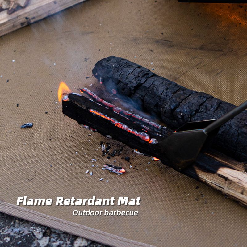 70 x 62 CM XL Size Fireproof Outdoor Mat with Storage Bag - Silicone Coated Heat Resistant