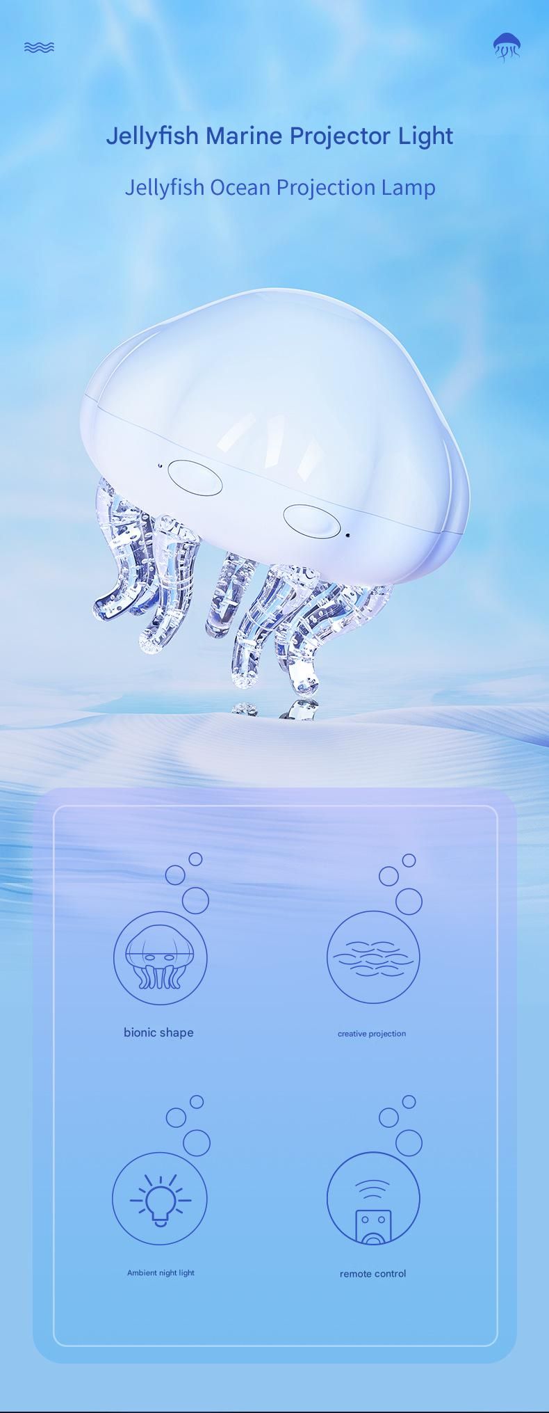 Jellyfish Ocean Wave Projector Night Light - USB Powered