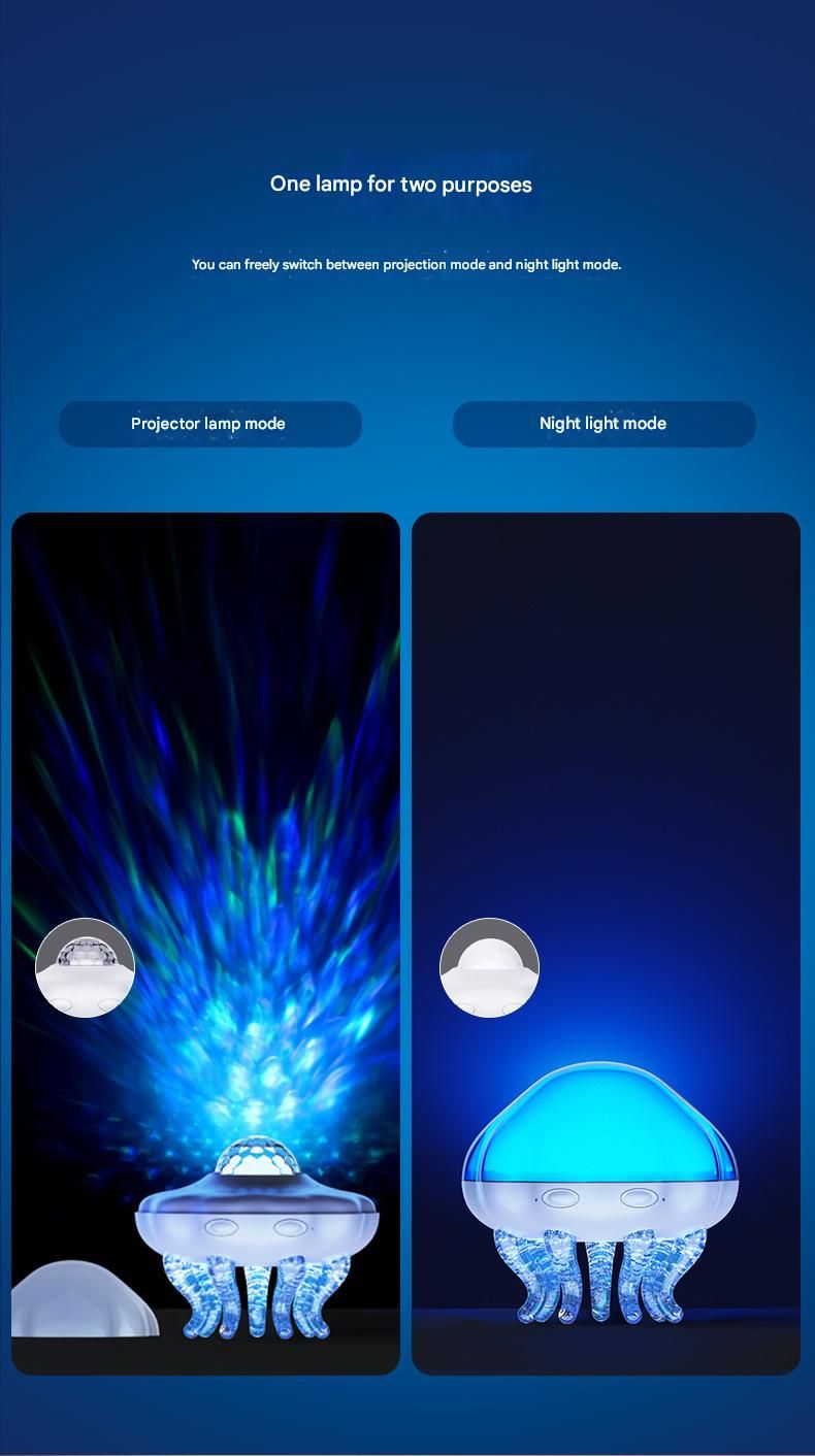 Jellyfish Ocean Wave Projector Night Light - USB Powered