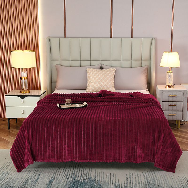 200*230cm Red Solid Colour Flannel Throw Blanket - Thick Double-Sided Fleece with Ribbed Texture - Soft throw blanket& Lightweight for Sofa 200*230cm Red Solid Colour Flannel Throw Blanket - Thick Double-Sided Fleece with Ribbed Texture - Soft throw blanket& Lightweight for Sofa