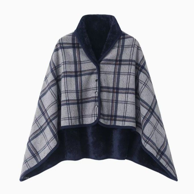 Blue and Gray 80*130cm Japanese-Style shawl blanket Ultra-Soft Blanket - Thick Polyester Throw for Sofa, Bed, Office, Cozy Nap Blanket for Winter & All Seasons