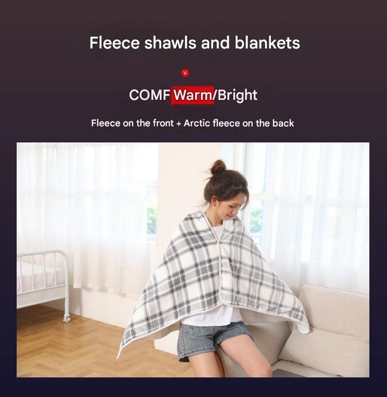 Black and White 80*130cm Japanese-Style shawl blanket Ultra-Soft Blanket - Thick Polyester Throw for Sofa