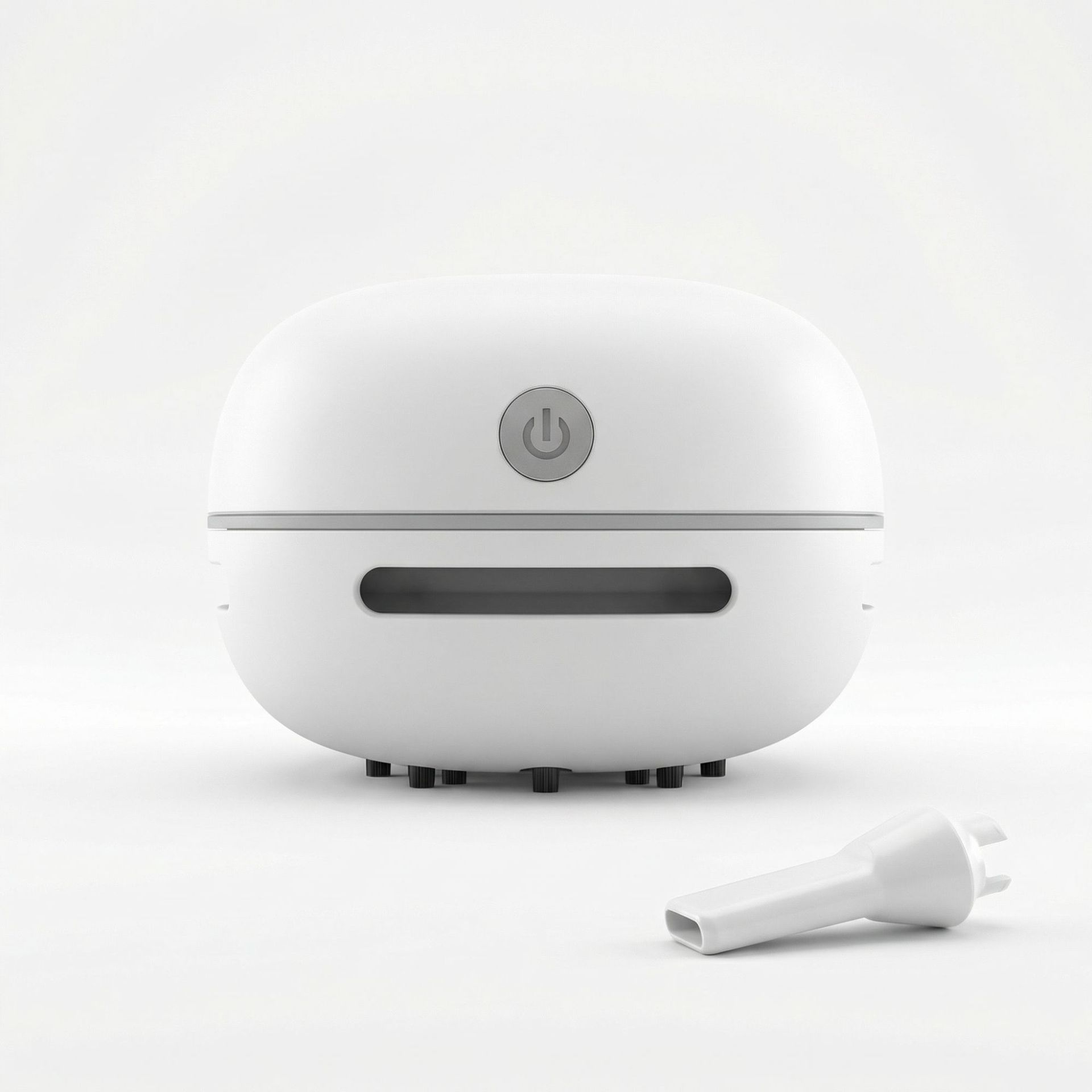 White Mini Handheld Cordless Vacuum Cleaner - USB Rechargeable Desktop Dust Collector with Strong Suction - Lightweight ABS Design, Washable Filter, Ideal for Home Office Keyboard & Student Desk Cleaning