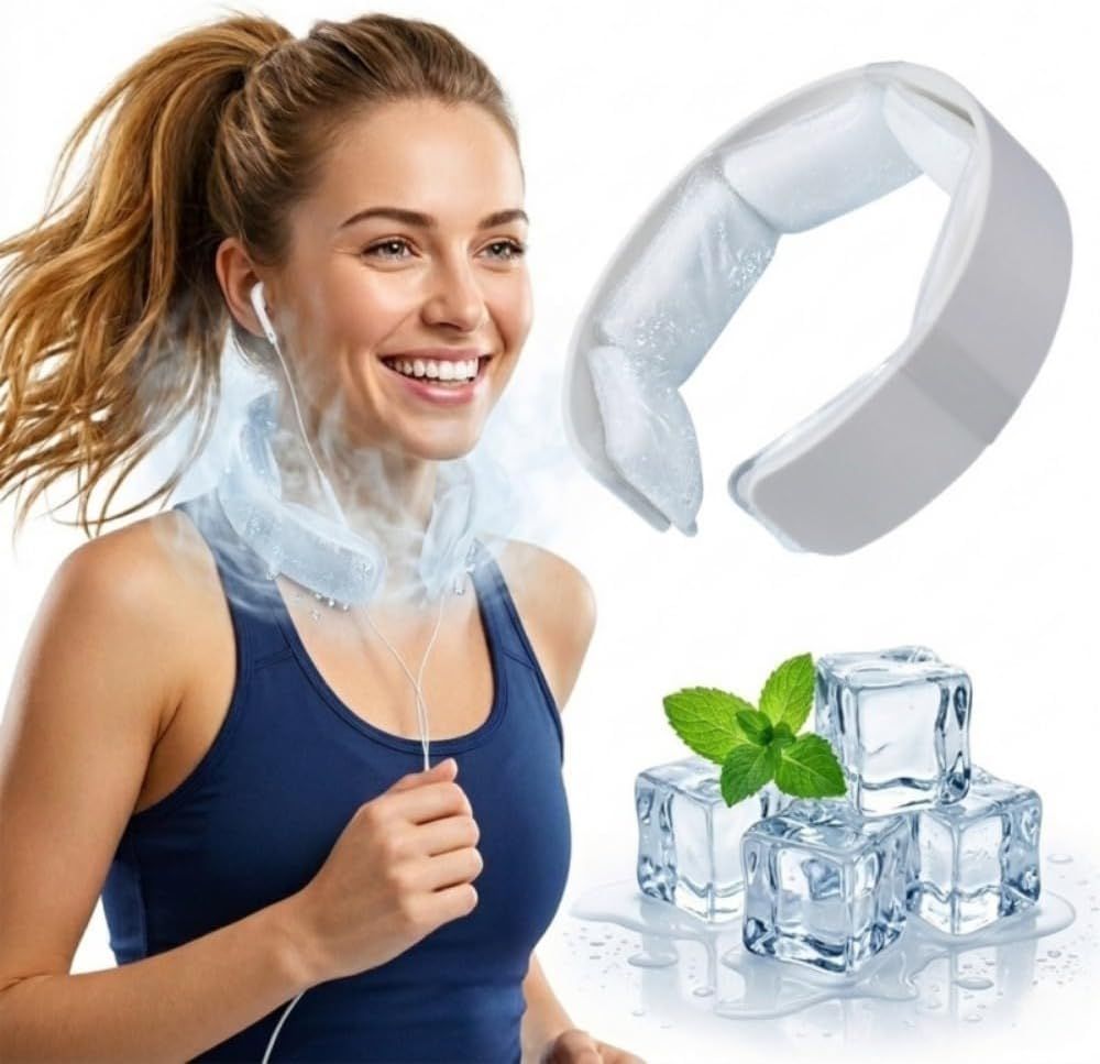 White Reusable Neck Cooling Ring – 360° Omnidirectional Wearable Ice Collar for Summer Heat Relief White Reusable Neck Cooling Ring – 360° Omnidirectional Wearable Ice Collar for Summer Heat Relief