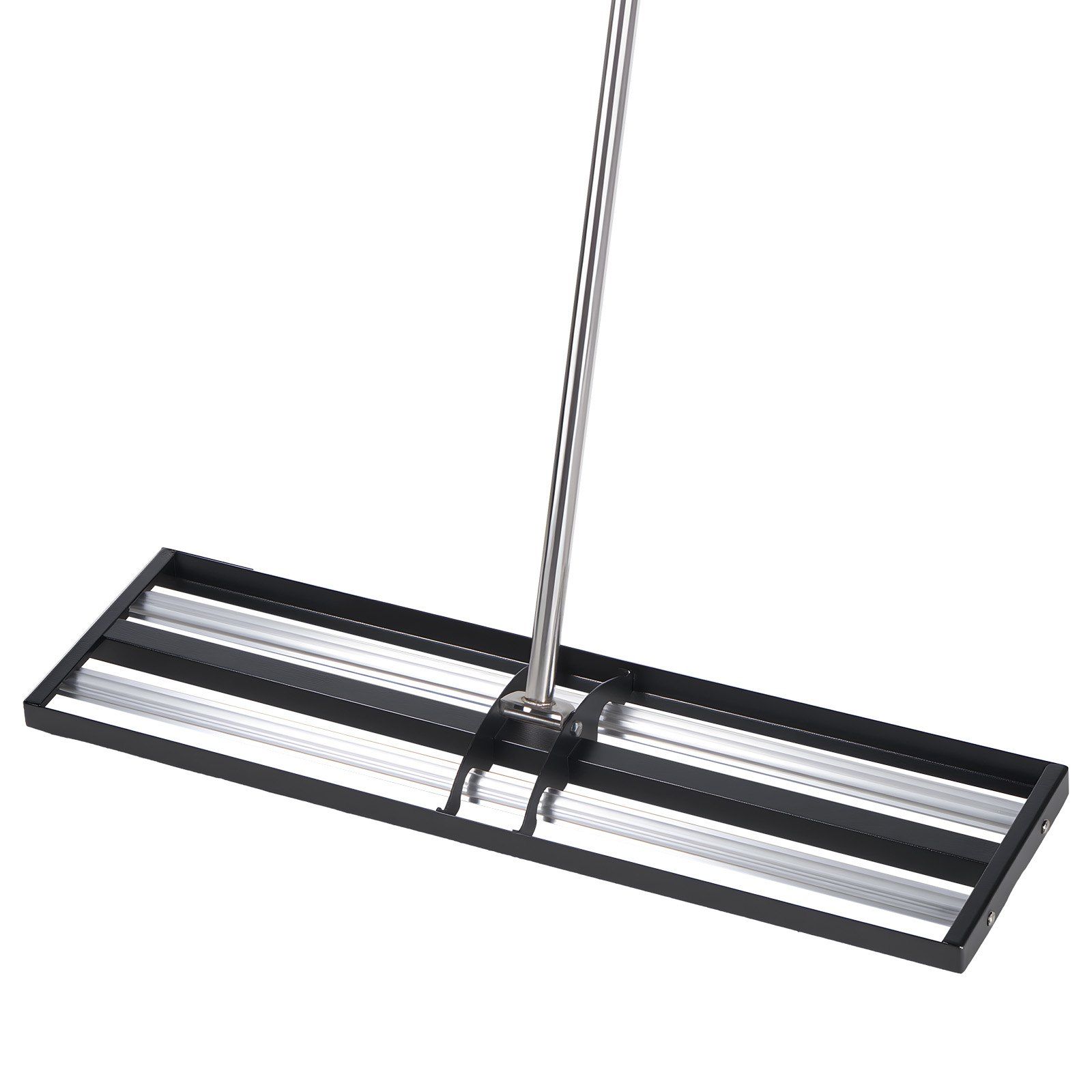 Updated Lawn Leveling Rake with Roller, 30" x 10" Stainless Steel Lawn Leveler with 83.9" Adjustable Handle, Heavy Duty Yard Leveling Rake, Effort Saving Lawn Leveling Tool for Yard Golf Court