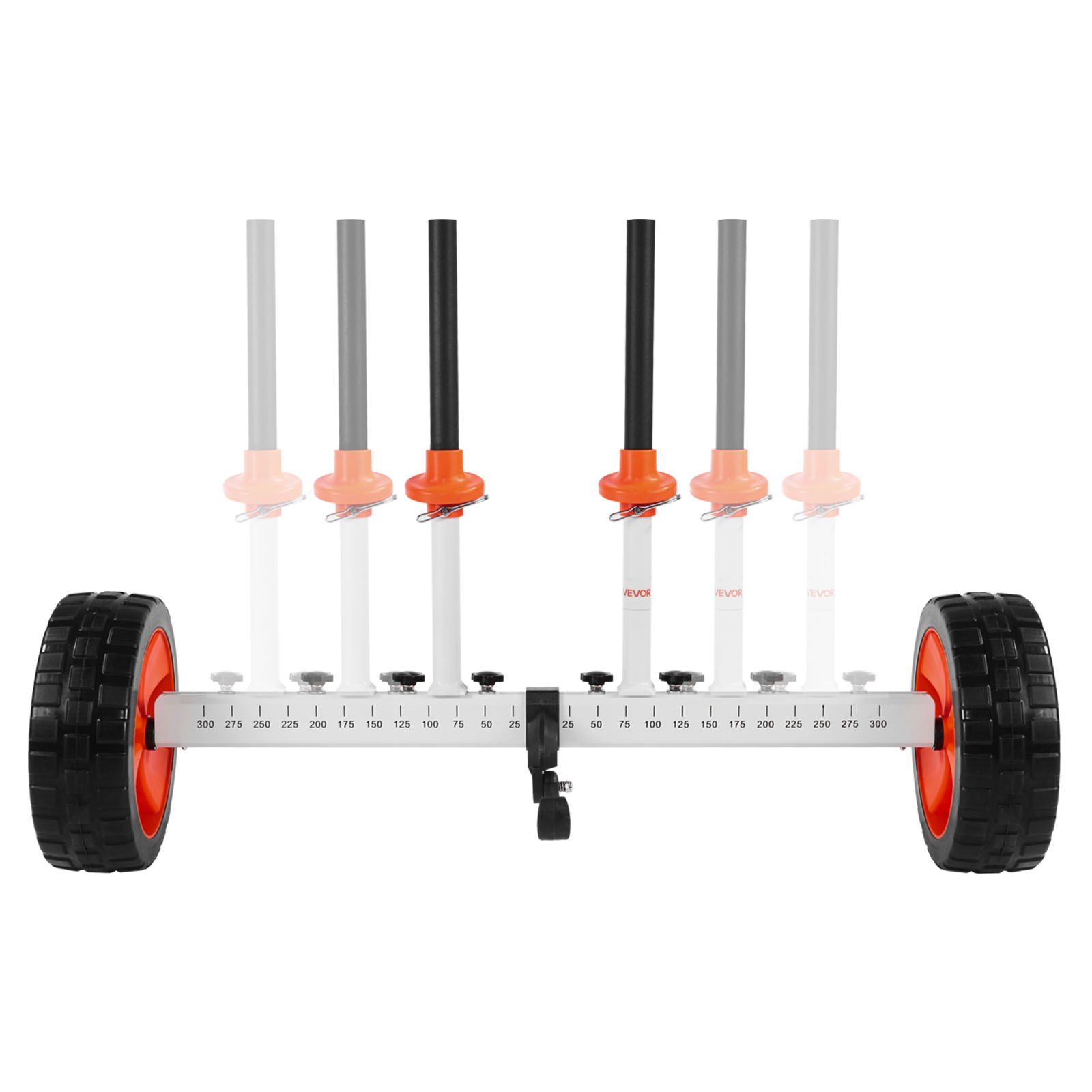 Kayak Cart, 104 kg Load Capacity, Canoe Cart Dolly with 25.4 cm Solid PU Tires & Kickstand, Assembles & Disassembles Within Seconds, Paddle Board Trolley for Kayaks, Canoes, Paddleboards