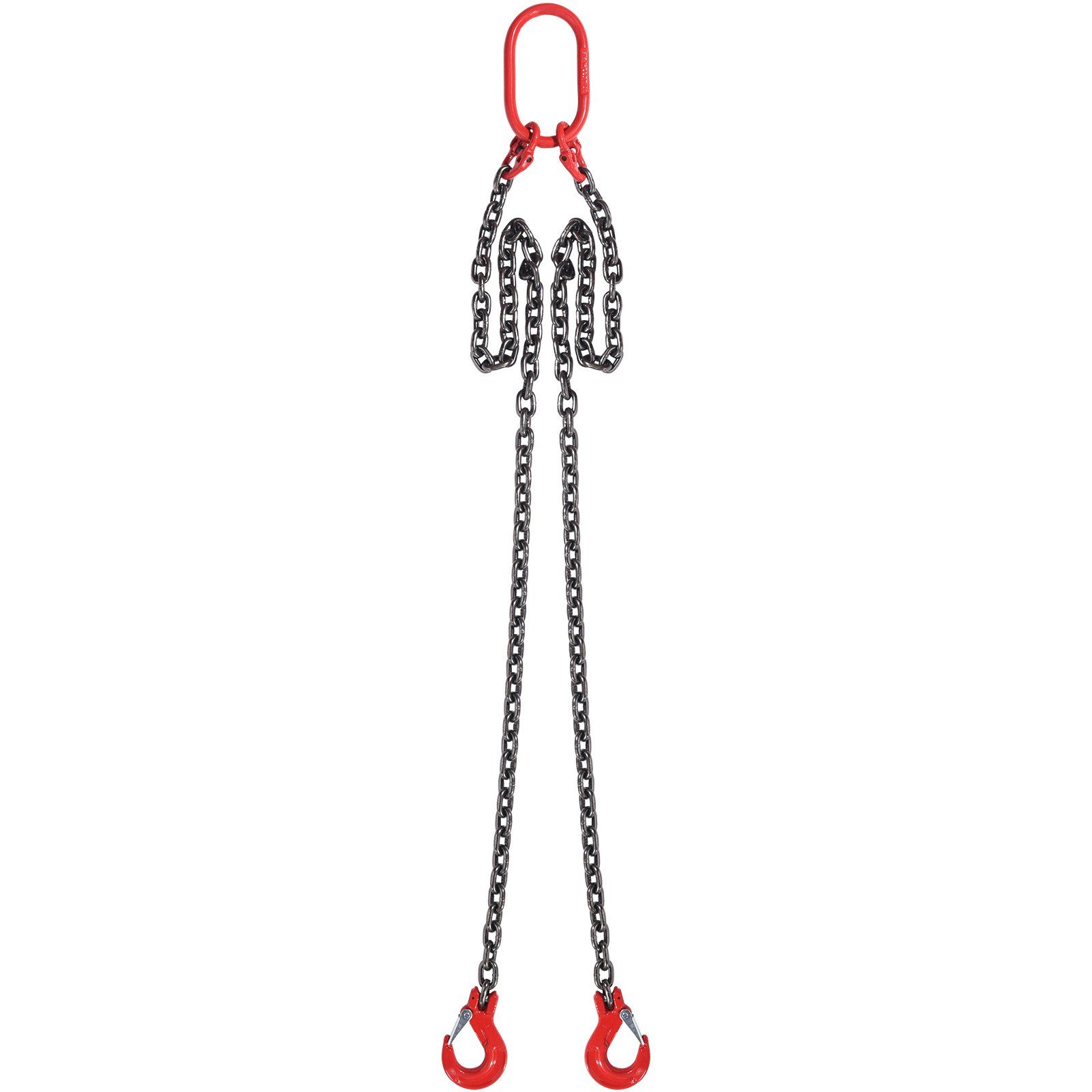 Chain Sling, 8 mm x 150 cm Lifting Chains with Hooks, G80 Engine Chain Hoist Lifts, 3 Ton Capacity Lifting Sling Chains for Engine Hoist, Engine Lift Chain with 2 Leg Grab Hooks, Heavy Duty