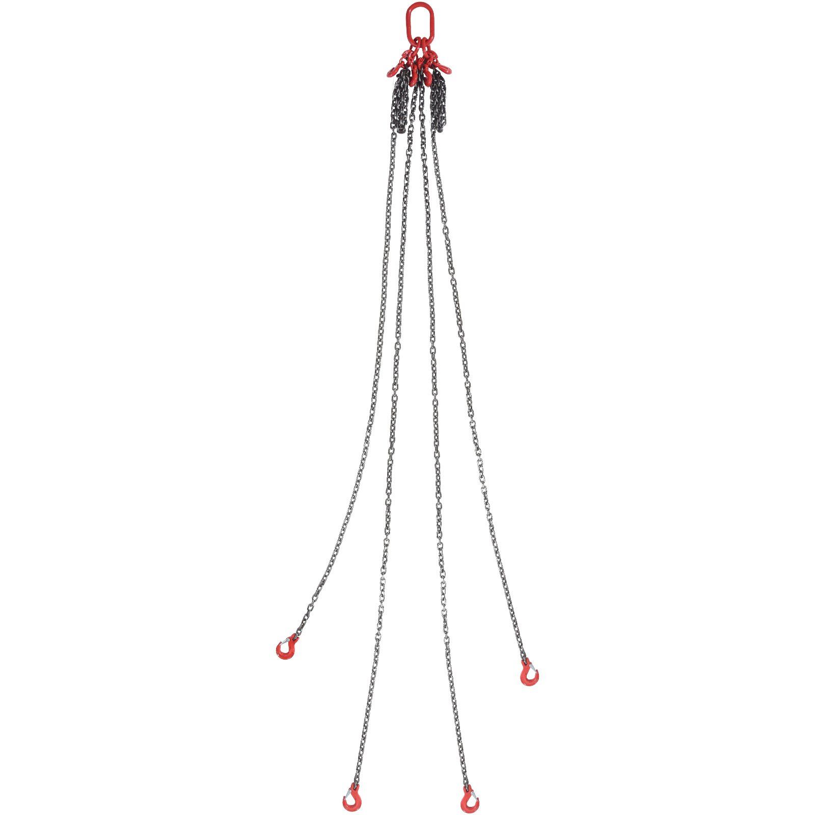 Chain Sling, 10 mm x 300 cm Lifting Chains with Hooks, G80 Engine Chain Hoist Lifts, 8 Ton/8344 kg Lifting Sling Chains for Engine Hoist, Engine Lift Chain with 4 Leg Grab Hooks & Adjusters