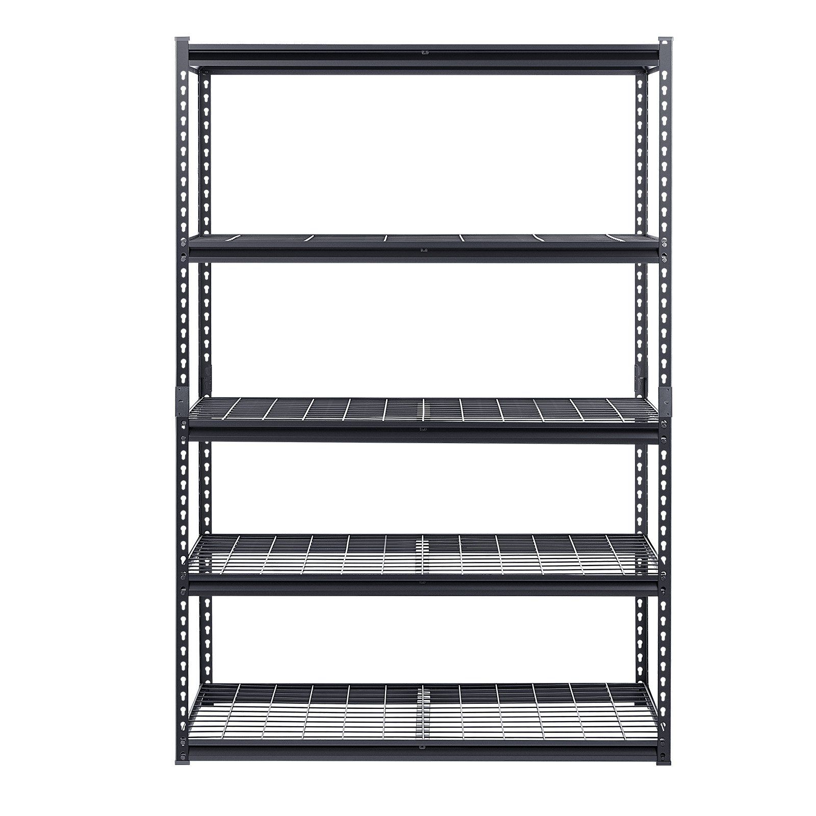 Storage Shelves, 1361 kg, 5 Tier Heavy Duty Garage Shelving, 609.6 x 1219.2 x 1828.8 mm Adjustable Metal Shelves for Industrial Shelving Unit Utility Shelf, for Kitchen, Warehouse, Basement