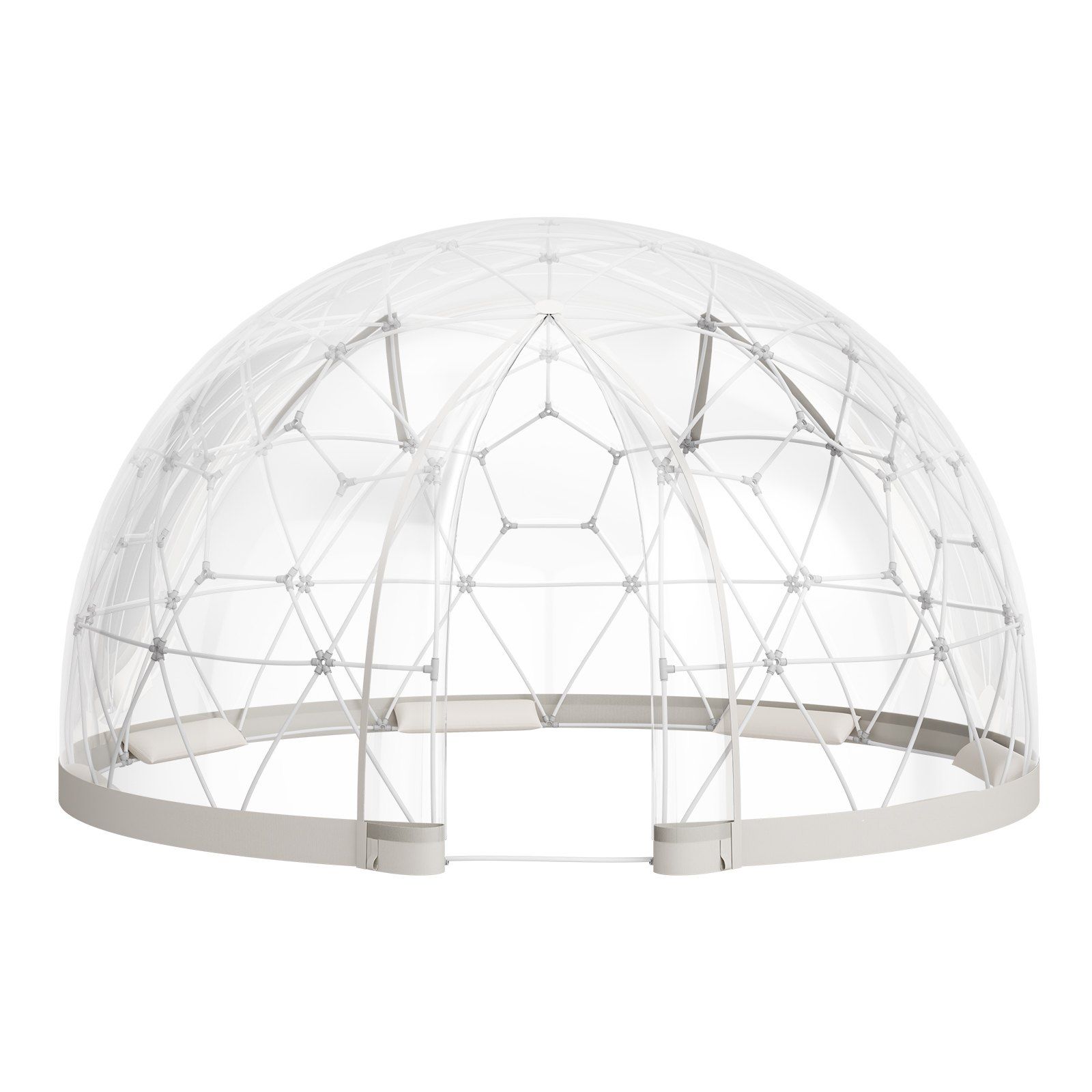 Garden Dome Tent, 2.9 x 1.75 m Outdoor Clear Bubble Tent for 2-4 Person, Weatherproof Geodesic Dome Greenhouse with Window, PVC Igloo Tents for Backyard Patios Camping Party Wedding