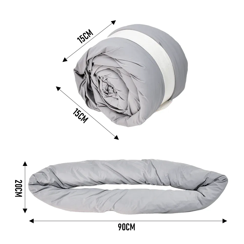2Pcs Travel Pillow Wrap Comfort Adjustable Neck Support Pillow Scarf for Airplane Travel Sleep Nap Machine Washable and Portable Soft Neck Pillow Grey