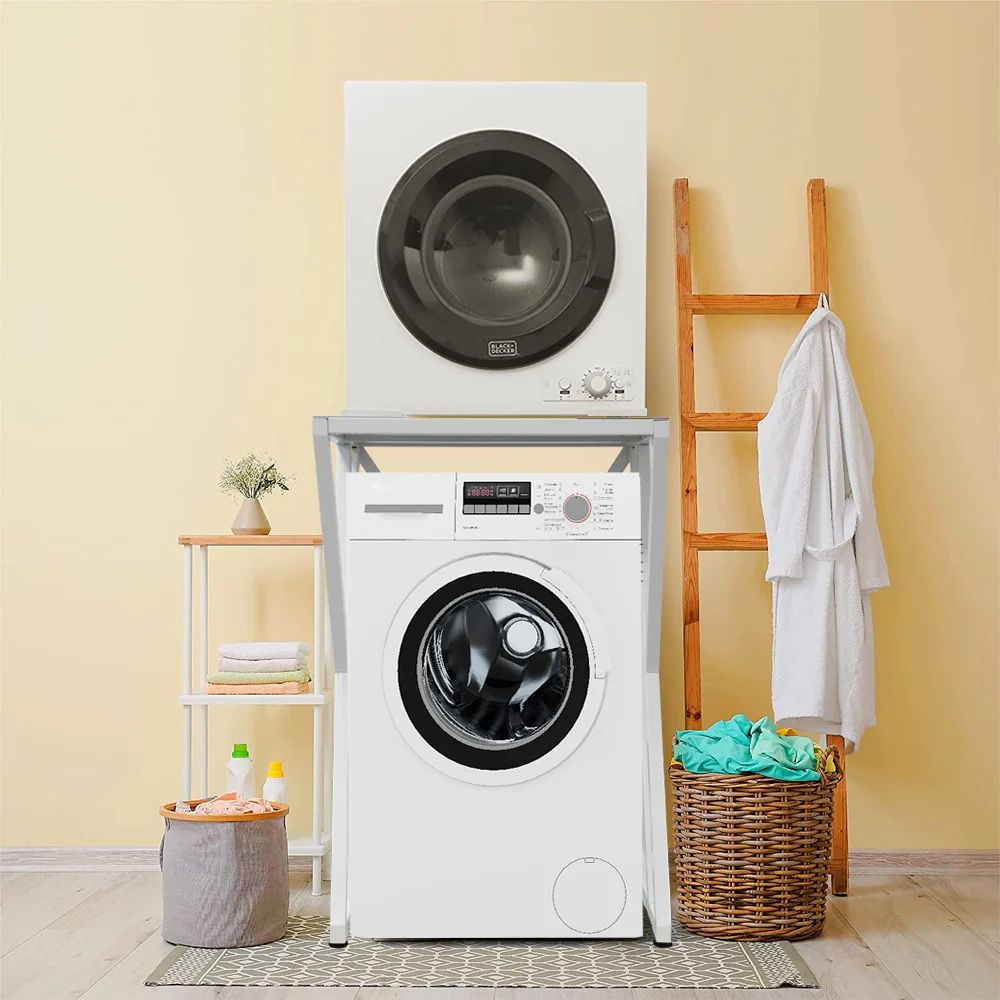 Dryer Stand Over Front Loading Washing Machine, 100kg Heavy Duty Steel Stacking Kit,... detail